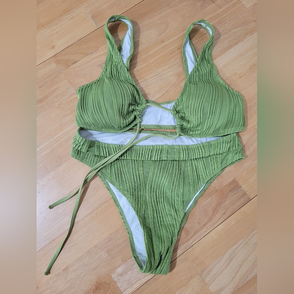 Womens Simple Retro Two-Piece Bikini
